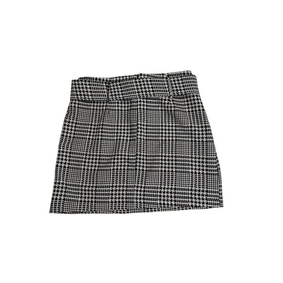 Dresses & Skirts - Boohoo Dark Academia Black White Houndstooth Glen Plaid Mini Skirt